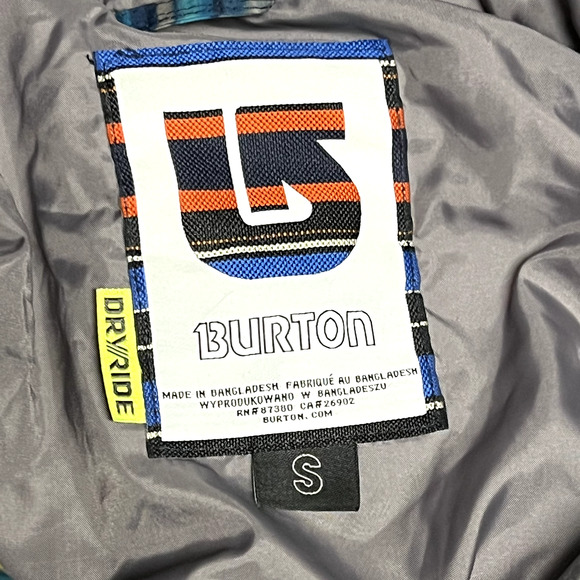 Burton Dryride Mountain Dew Poacher Men Size Small Green Blue Chittagong Jacket - Picture 6 of 13